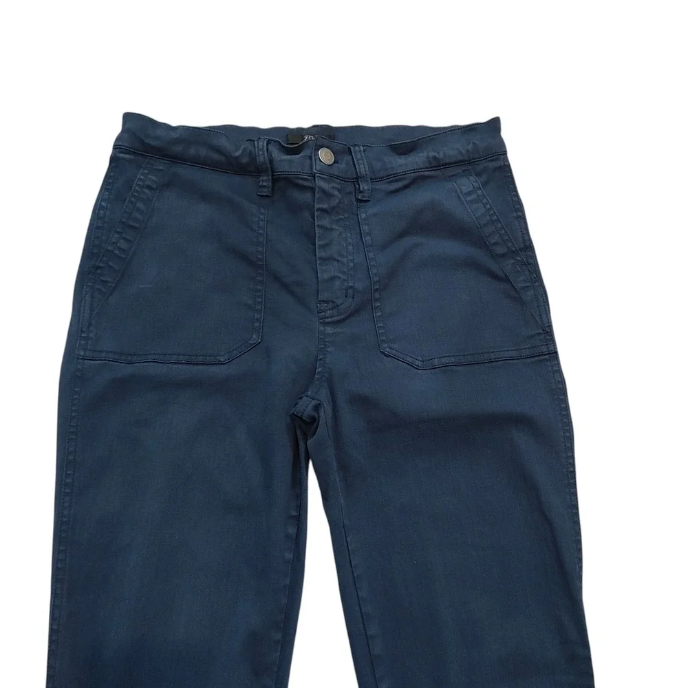 J.Crew Navy Blue Utility Chino Pants Slim Straight Patch Pocket Career 28 Tall